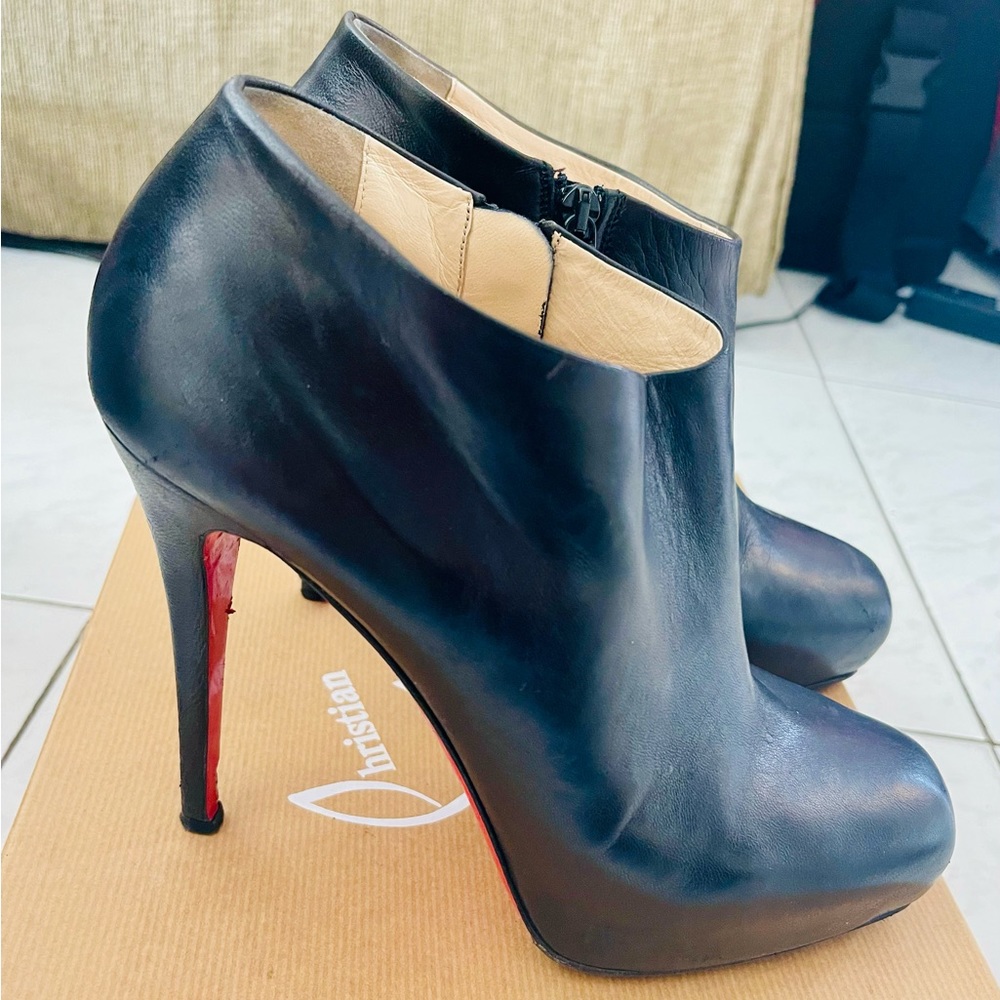 Christian Louboutin black ankle booties size 40.5